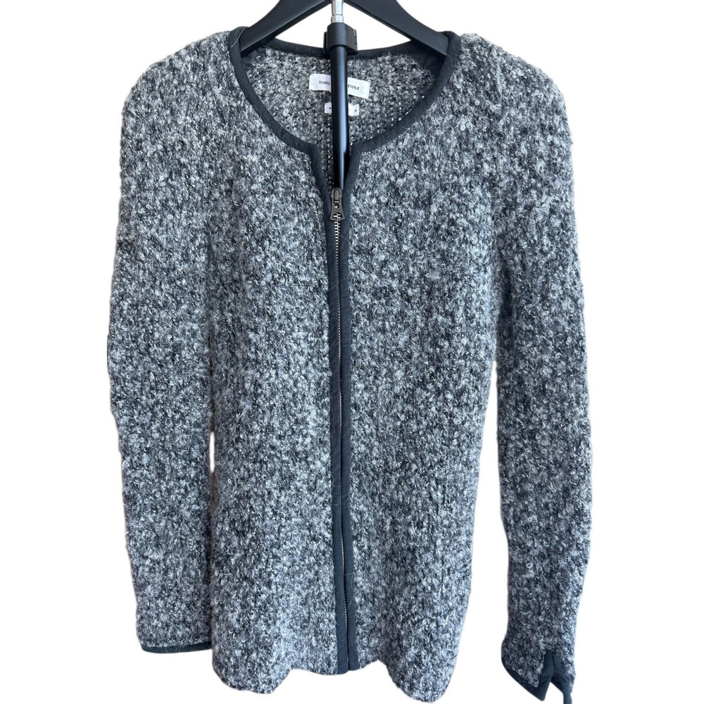 Isabel Marant Étoile Womens Octavia Zip Jacket Wool Mohair Gray Size 38